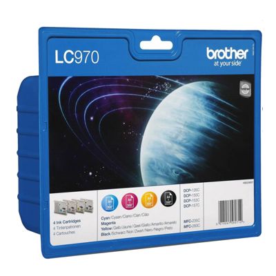 Tusze Oryginalne Brother LC-970 CMYK (LC970VALBP) (komplet)
